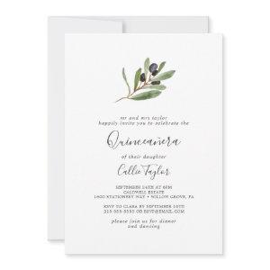 Modern Olive Branch Quinceañera