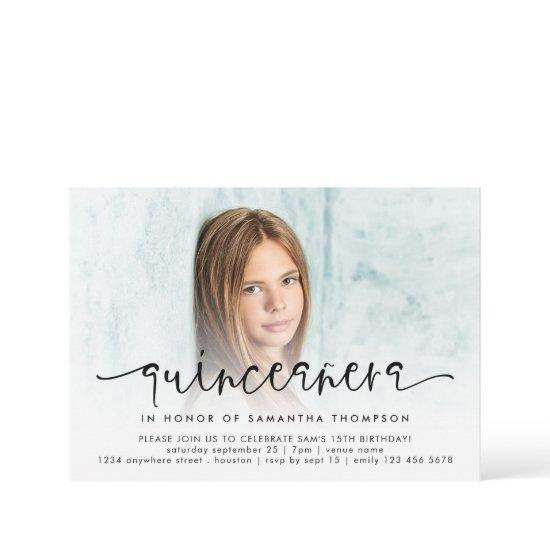 Modern Photo Overlay Script Quinceañera