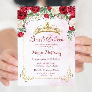 Modern Rose Flowers Blush Pink Sweet 16