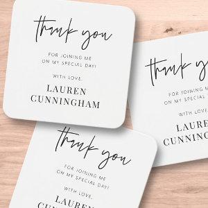 Modern Simple Minimalist Chic Thank You