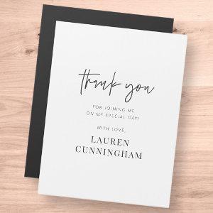 Modern Simple Minimalist Chic Thank You Card