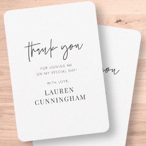 Modern Simple Minimalist Chic Thank You Card