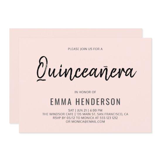 Modern Simple Quinceanera Birthday