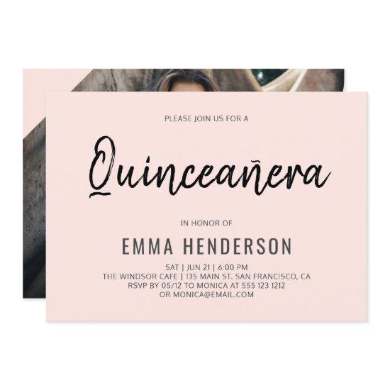 Modern Simple Quinceanera Birthday Photo