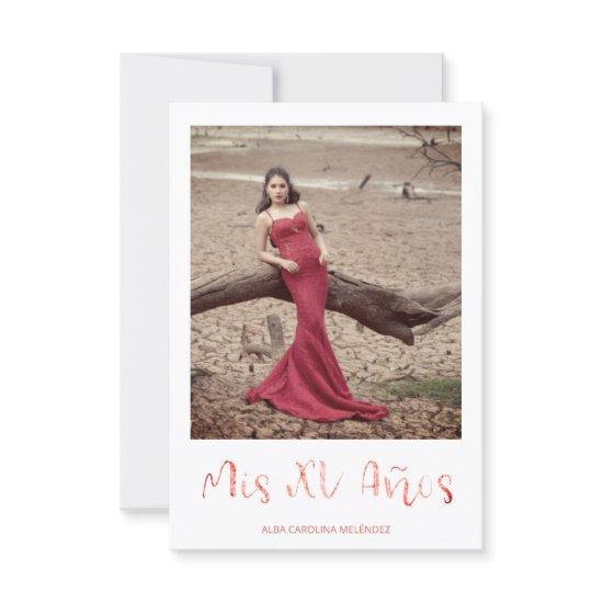 Moderna Quinceañera Español Tipografía Tendencia