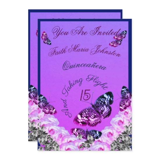 Monogram Quinceañera 15 And Taking Flight Announcement