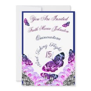 Monogram Quinceañera 15 And Taking Flight RSVP &
