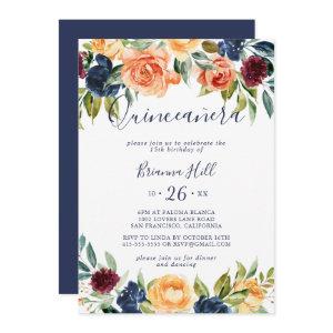 Multicolor Elegant Floral Quinceañera