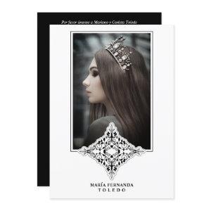 My 15 Years Spanish Photo Black Lace Effect