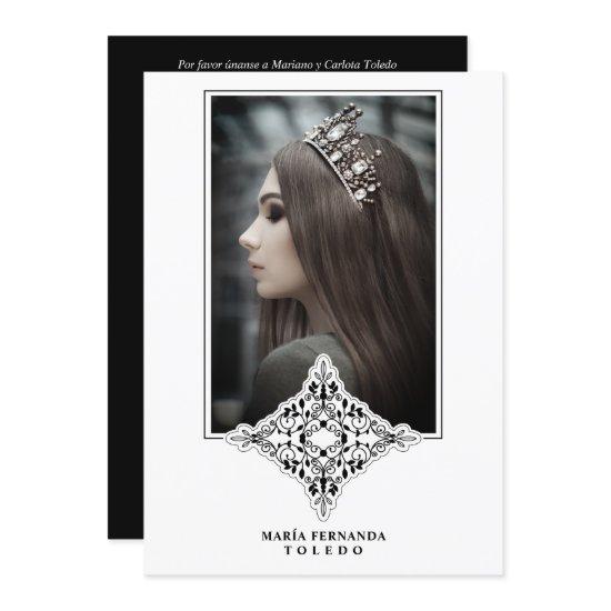 My 15 Years Spanish Photo Black Lace Effect