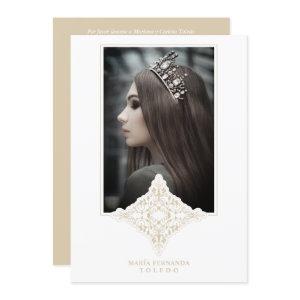 My 15 Years Spanish Photo Golden Lace Effect