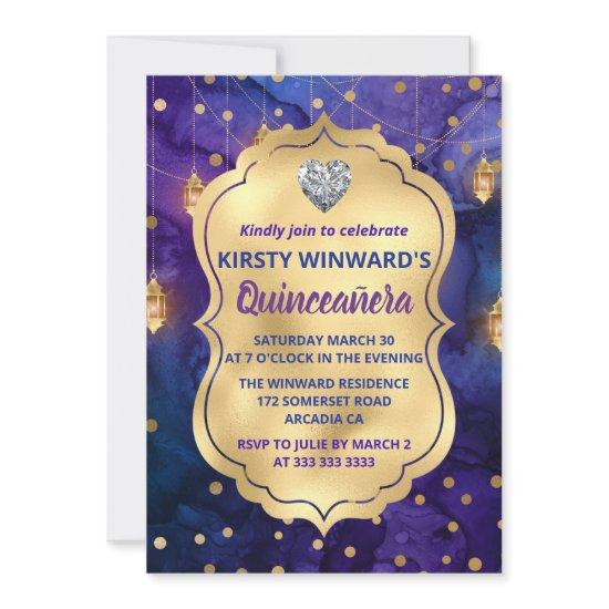 Mystic Marrakesh Night Lanterns Bokeh Quinceañera