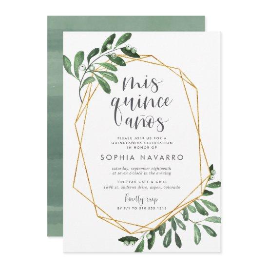 Natural Greenery | Watercolor Quinceanera