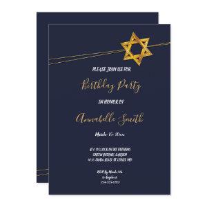 Navy and Golden Star of David Birthday Party