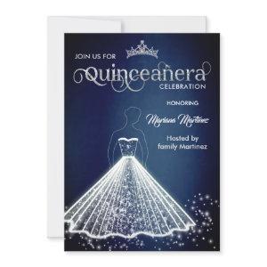Navy blue luxury adorable sparkle dress Quince  In