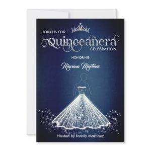 Navy blue luxury adorable sparkle dress Quince