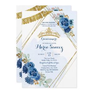 Navy Blue Roses Mis Quince