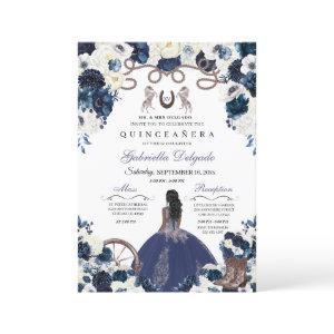 Navy Blue Western Charra Girl Ranchero Quinceanera
