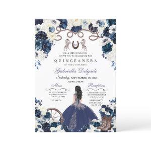 Navy Blue Western Charra Girl Ranchero Quinceanera