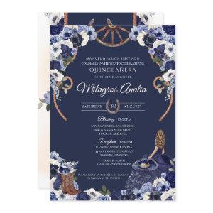 Navy Blue Western Charro Rustic Quinceanera