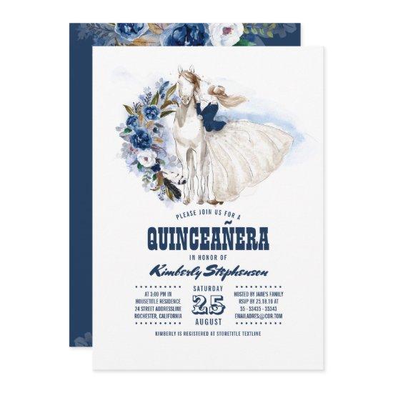 Navy Blue Western Quinceañera - 15th Birthday