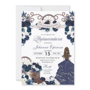 Navy Blue Western Ranchero Quinceanera