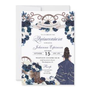 Navy Blue Western Ranchero Quinceanera