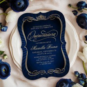 Navy Gold Quinceañera