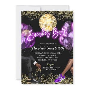Neon Purple Disco Sneaker Ball Girl's Birthday