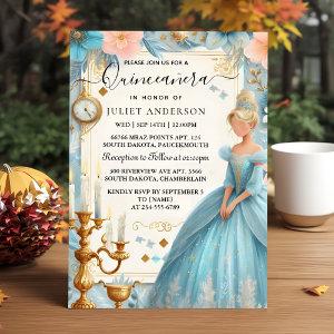 New Lamp Ivory Ice Sky Gold Light Blue Quinceanera