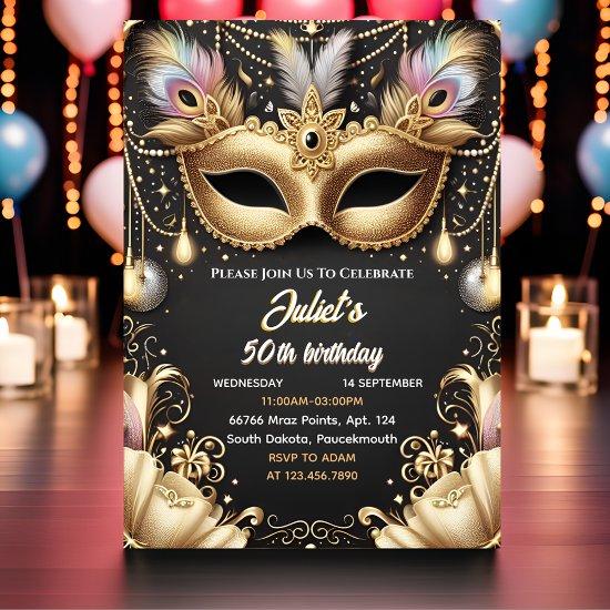 New Tutu Black Gold Chic Masquerade 50th Birthday