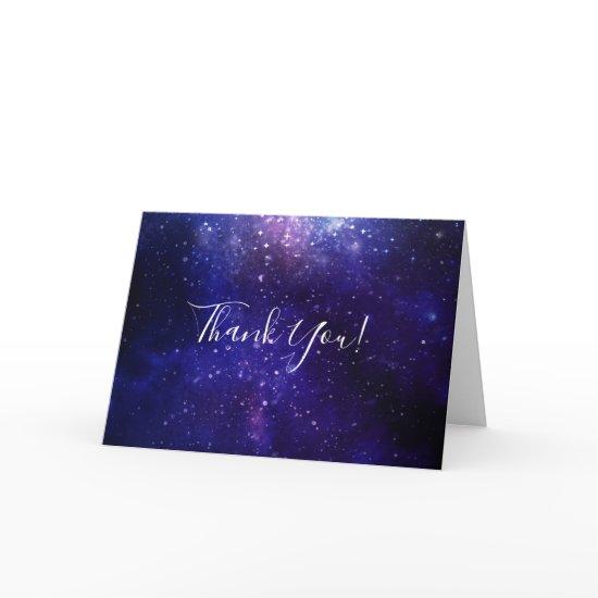 Night Under the Stars Galaxy Thank You Card