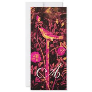 NIGHTINGALE AND ROSES MONOGRAM,Red Black Champagne
