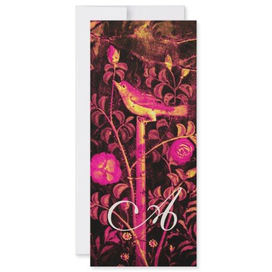 NIGHTINGALE AND ROSES MONOGRAM,Red Black Champagne