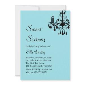 Offset Grand Ballroom Birthday Invite (turquoise)