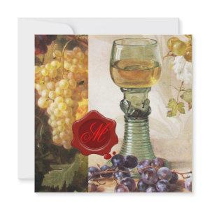 OLD GRAPE VINEYARD WINE TASTING PARTY RED WAX SEAL