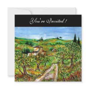 OLIVE TREES IN TUSCANY, green black