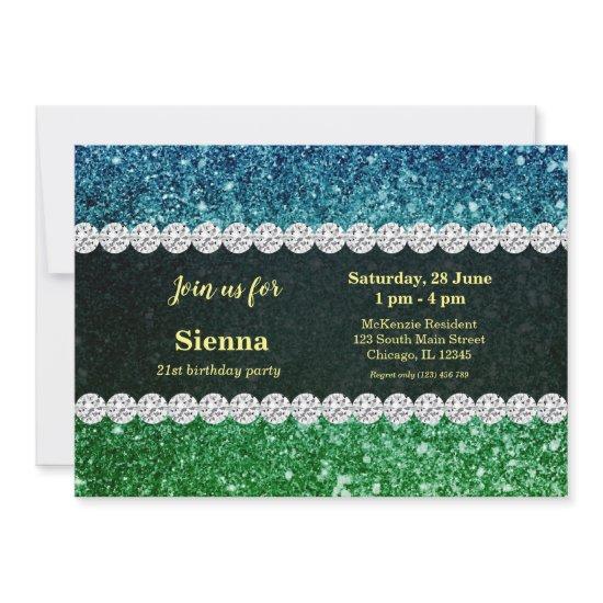 Ombre glitter sparkling