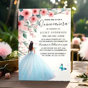 On Wood Tree Pink Girly Cherry Blossom Quinceanera
