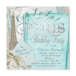 Ooh La La Teal Vintage Paris Birthday Party