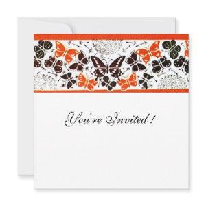 ORANGE BLACK WHITE  FANCY BUTTERFLIES