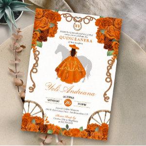 Orange Quinceanera Rustic Western Charra