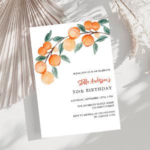 Oranges watercolored birthday