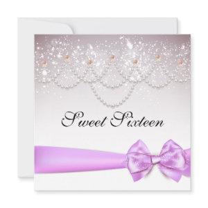 Orchid Bow and Pearls  Sparkles Sweet Sixteen