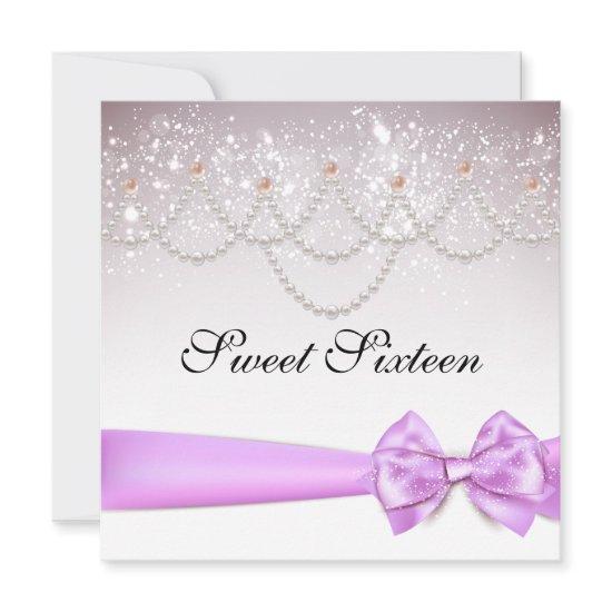 Orchid Bow and Pearls  Sparkles Sweet Sixteen