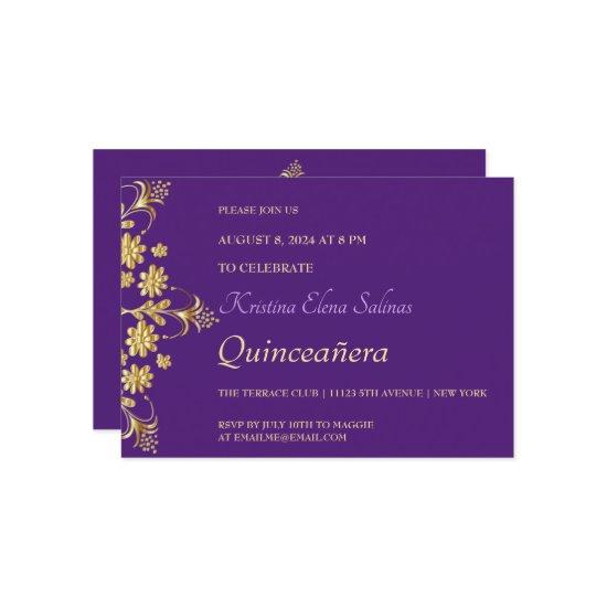 Ornate Gold Flowers Party