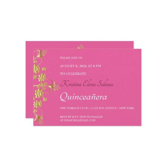 Ornate Gold Flowers Party