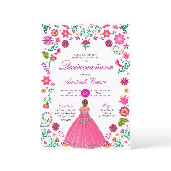 Otomi Embroidery Princess Quinceañera
