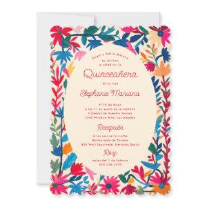 Otomi Mexican Embroidery Bold Colorful Quinceañera