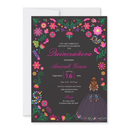 Otomi Mexican Embroidery Quinceañera